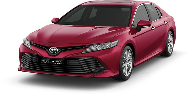 2019 toyota camry-red mica